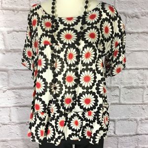 Anthropologie Totem size small blouse white black